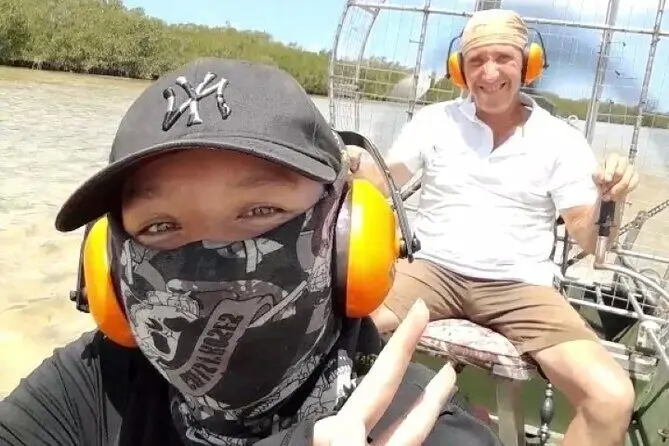 MayaRay guests ready for an airboat adventure